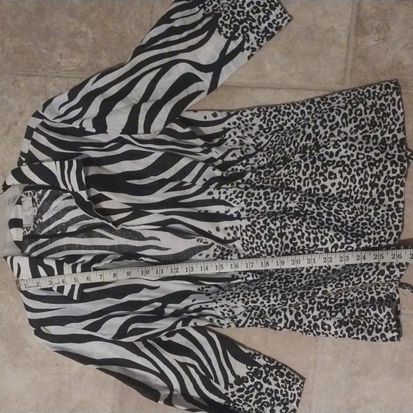 Alberto Makali Vintage Mixed Animal Print Linen Jacket - Picture 7 of 7